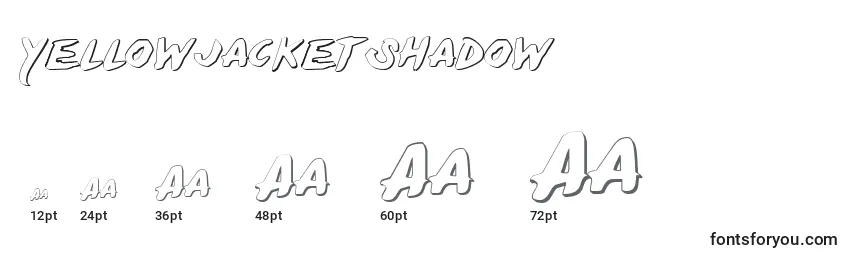 Размеры шрифта YellowjacketShadow