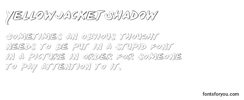 Обзор шрифта YellowjacketShadow