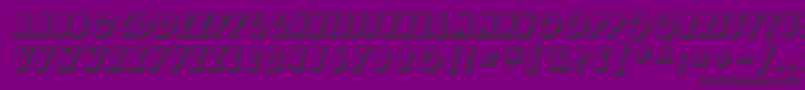 SfSpeakeasyShadedOblique Font – Black Fonts on Purple Background