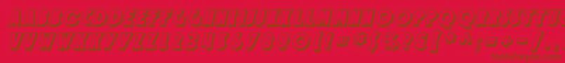 フォントSfSpeakeasyShadedOblique – 赤い背景に茶色の文字