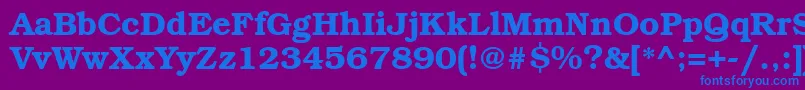 BookmanattBold Font – Blue Fonts on Purple Background