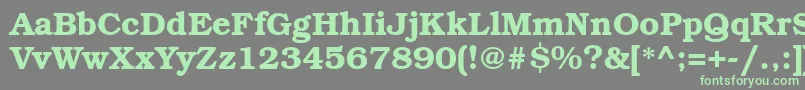BookmanattBold Font – Green Fonts on Gray Background