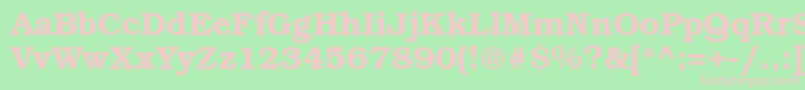 BookmanattBold Font – Pink Fonts on Green Background