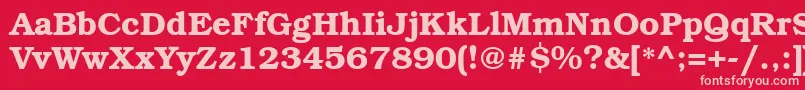 BookmanattBold Font – Pink Fonts on Red Background