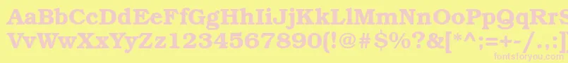 BookmanattBold Font – Pink Fonts on Yellow Background