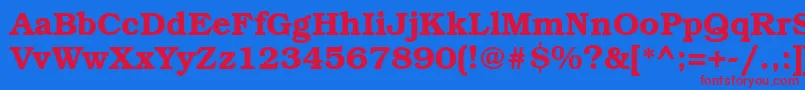 BookmanattBold Font – Red Fonts on Blue Background