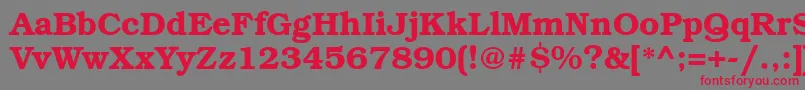 BookmanattBold Font – Red Fonts on Gray Background