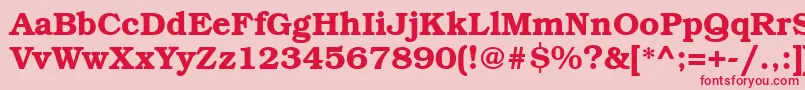 BookmanattBold Font – Red Fonts on Pink Background