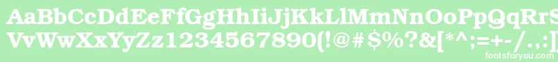 フォントBookmanattBold – 緑の背景に白い文字