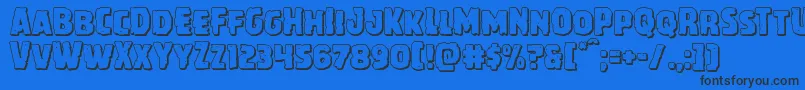 Howlinmadshadow Font – Black Fonts on Blue Background