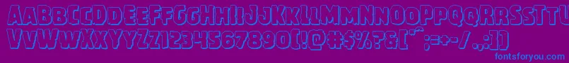 Шрифт Howlinmadshadow – синие шрифты на фиолетовом фоне