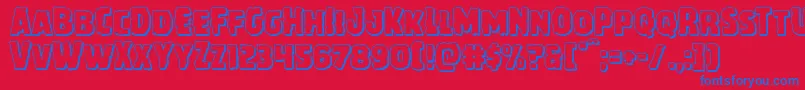Howlinmadshadow Font – Blue Fonts on Red Background