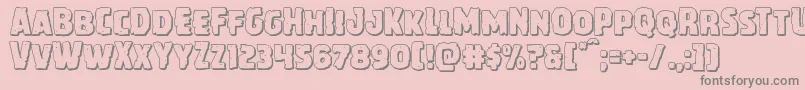 Howlinmadshadow Font – Gray Fonts on Pink Background