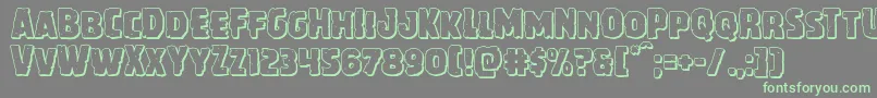 Howlinmadshadow-fontti – vihreät fontit harmaalla taustalla