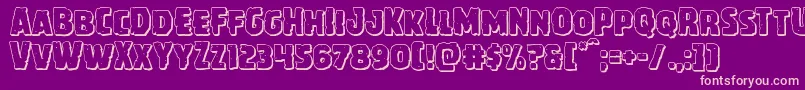 Howlinmadshadow Font – Pink Fonts on Purple Background