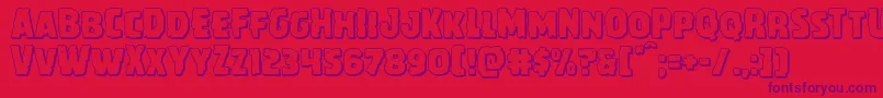 Howlinmadshadow Font – Purple Fonts on Red Background