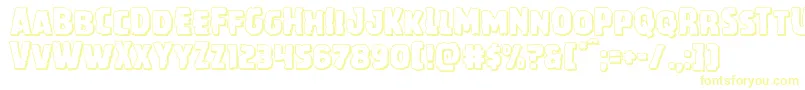Howlinmadshadow Font – Yellow Fonts on White Background