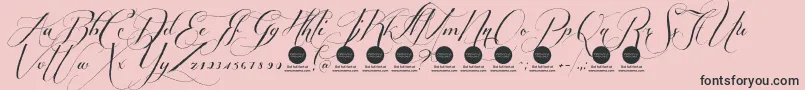 PersonaluseShippedgoods1 Font – Black Fonts on Pink Background