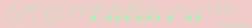 PersonaluseShippedgoods1 Font – Green Fonts on Pink Background