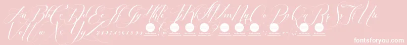 PersonaluseShippedgoods1 Font – White Fonts on Pink Background