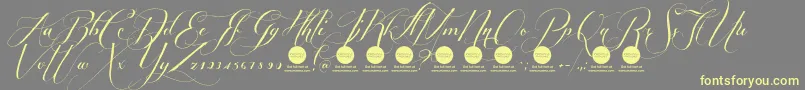 PersonaluseShippedgoods1 Font – Yellow Fonts on Gray Background