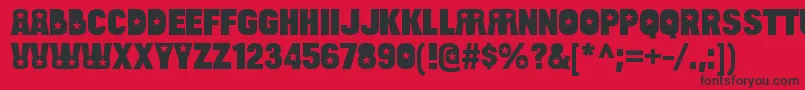 BulltoadstarRegular Font – Black Fonts on Red Background