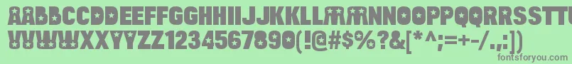 Czcionka BulltoadstarRegular – szare czcionki na zielonym tle
