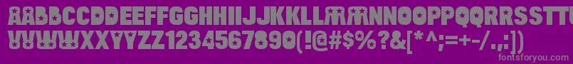 Więcej informacji o czcionce BulltoadstarRegular Czcionka BulltoadstarRegular – szare czcionki na fioletowym tle