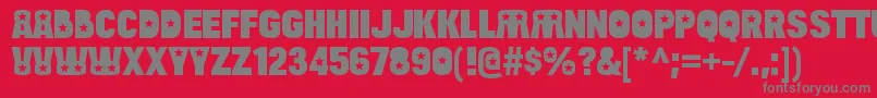 Шрифт BulltoadstarRegular – серые шрифты на красном фоне