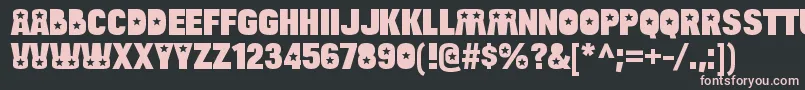 BulltoadstarRegular Font – Pink Fonts on Black Background