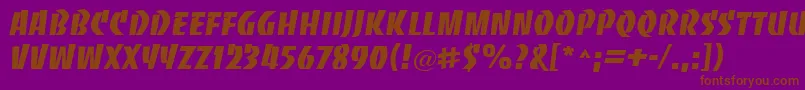 Bacca Font – Brown Fonts on Purple Background