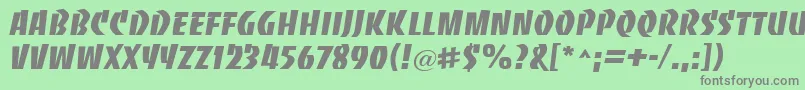 Bacca Font – Gray Fonts on Green Background