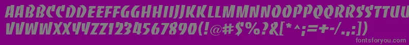 Bacca Font – Gray Fonts on Purple Background
