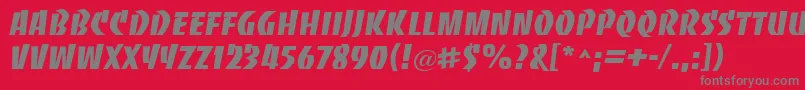 Bacca Font – Gray Fonts on Red Background