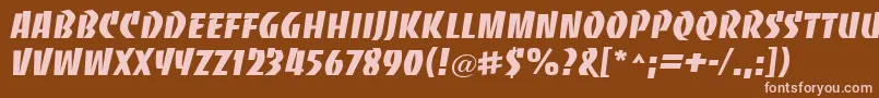 Bacca Font – Pink Fonts on Brown Background