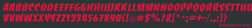Bacca Font – Red Fonts on Black Background