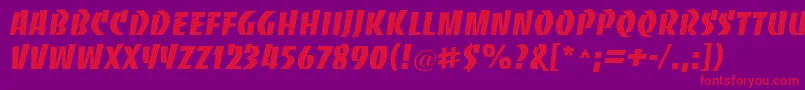 Bacca Font – Red Fonts on Purple Background