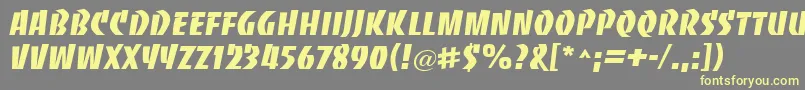 Bacca Font – Yellow Fonts on Gray Background
