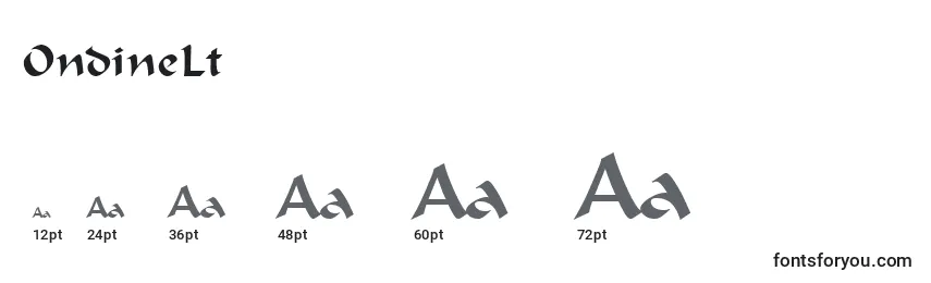 OndineLt Font Sizes