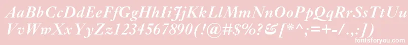 EhrhardtMtSemiboldItalic Font – White Fonts on Pink Background