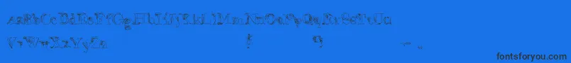 FalseAdvertising Font – Black Fonts on Blue Background