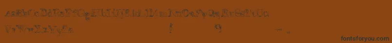 FalseAdvertising Font – Black Fonts on Brown Background