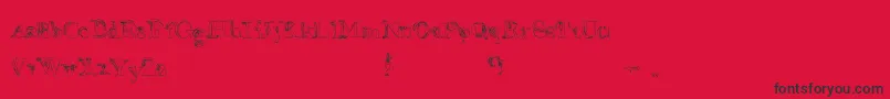 FalseAdvertising Font – Black Fonts on Red Background