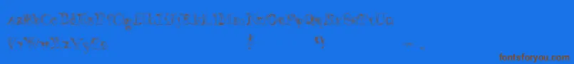FalseAdvertising Font – Brown Fonts on Blue Background