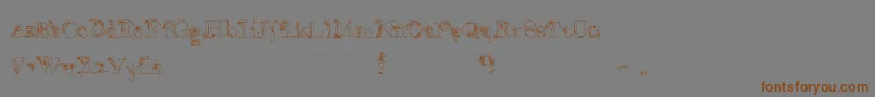 FalseAdvertising Font – Brown Fonts on Gray Background