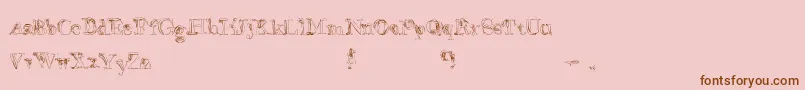 FalseAdvertising Font – Brown Fonts on Pink Background