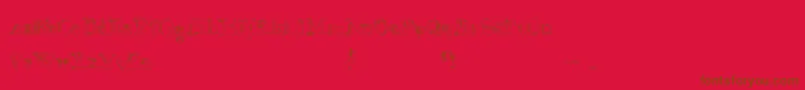 FalseAdvertising Font – Brown Fonts on Red Background