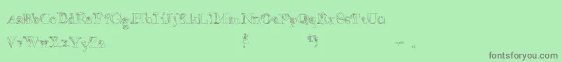 FalseAdvertising Font – Gray Fonts on Green Background