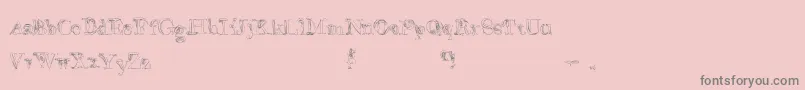 FalseAdvertising Font – Gray Fonts on Pink Background