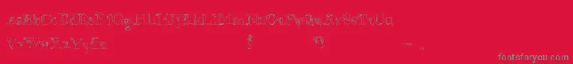 FalseAdvertising Font – Gray Fonts on Red Background